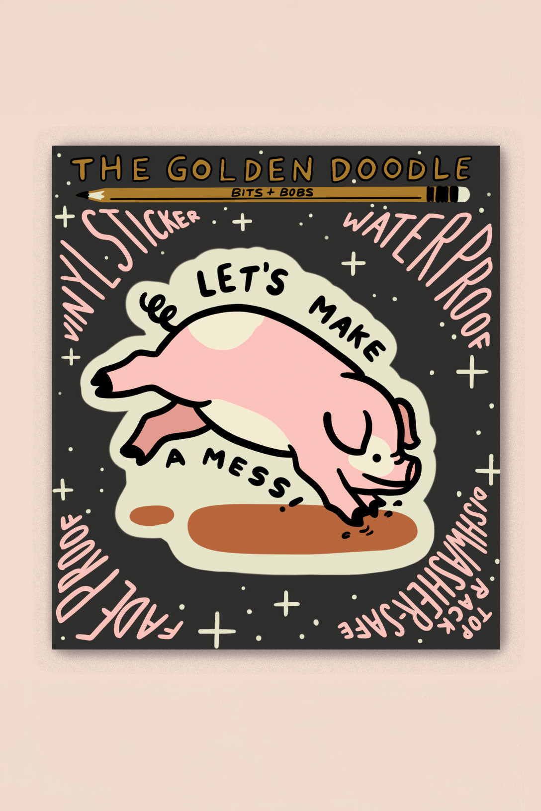 Make A Mess Pig Sticker