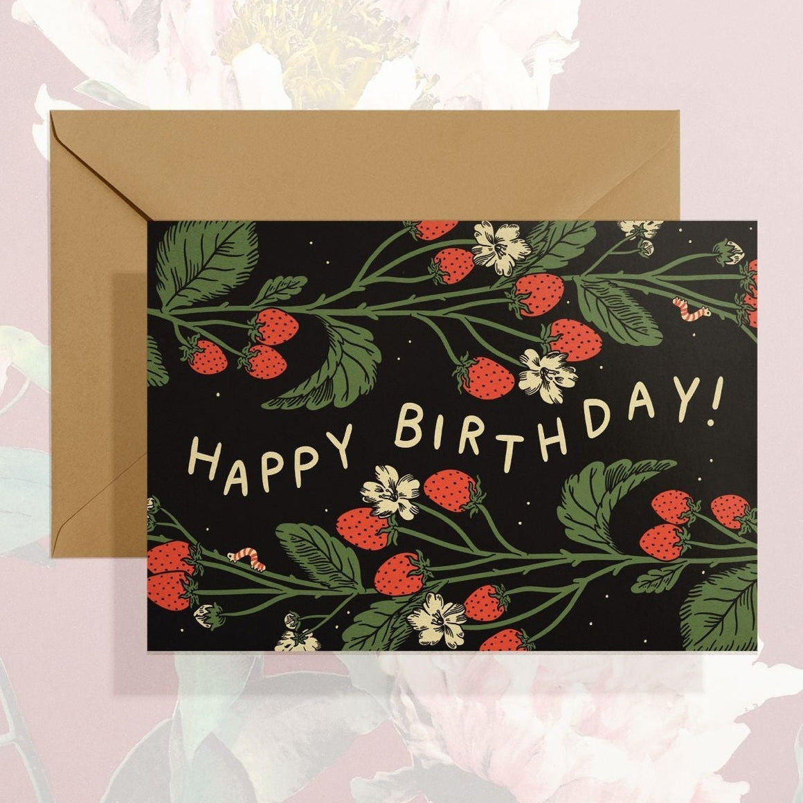 Happy Birthday Strawberries Greeting Card
