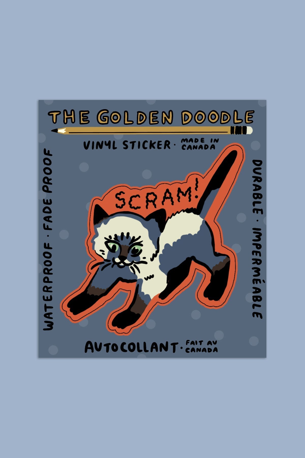 Scram Cat Sticker