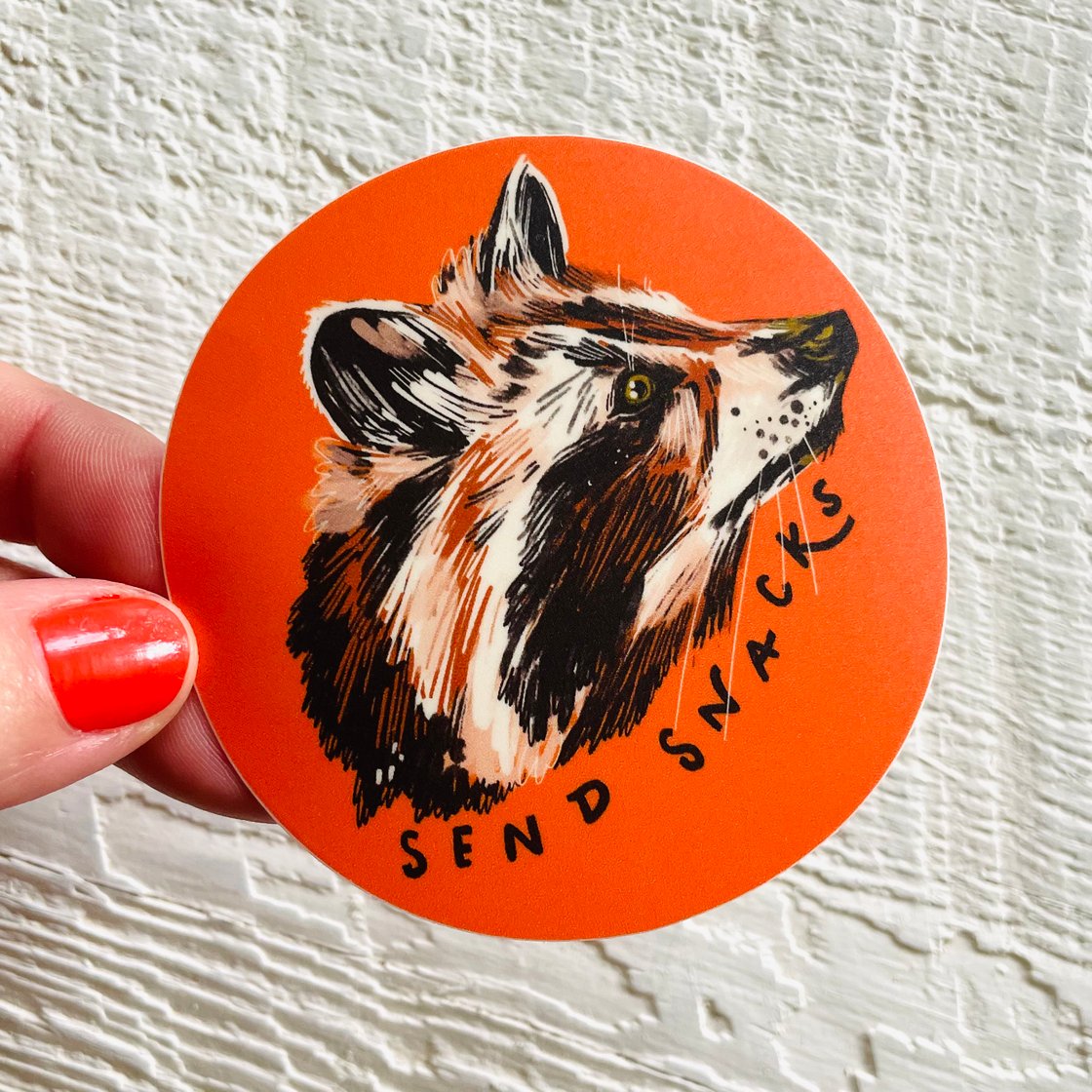 Send Snacks Vinyl Sticker – Kinsfolk Shop