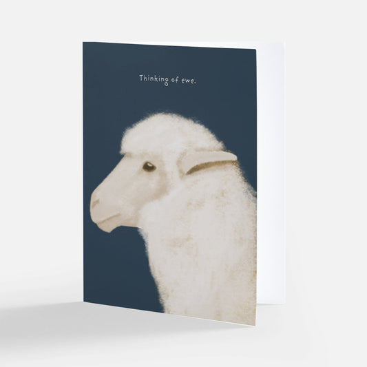 Thinking of Ewe Sheep Greeting Card