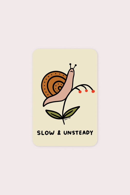Slow and Unsteady Snail Sticker