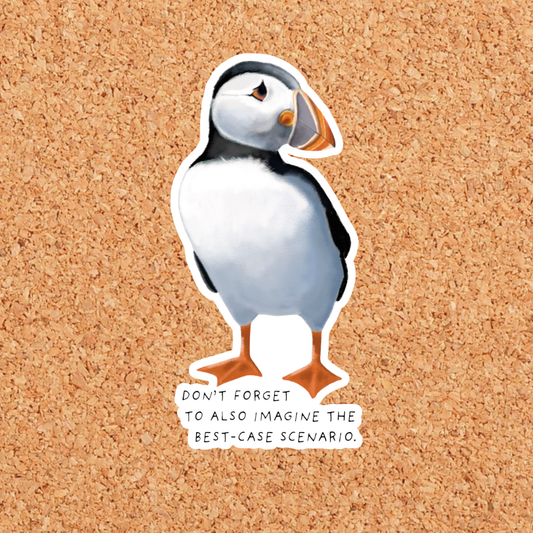 Best-Case Scenario Puffin Sticker