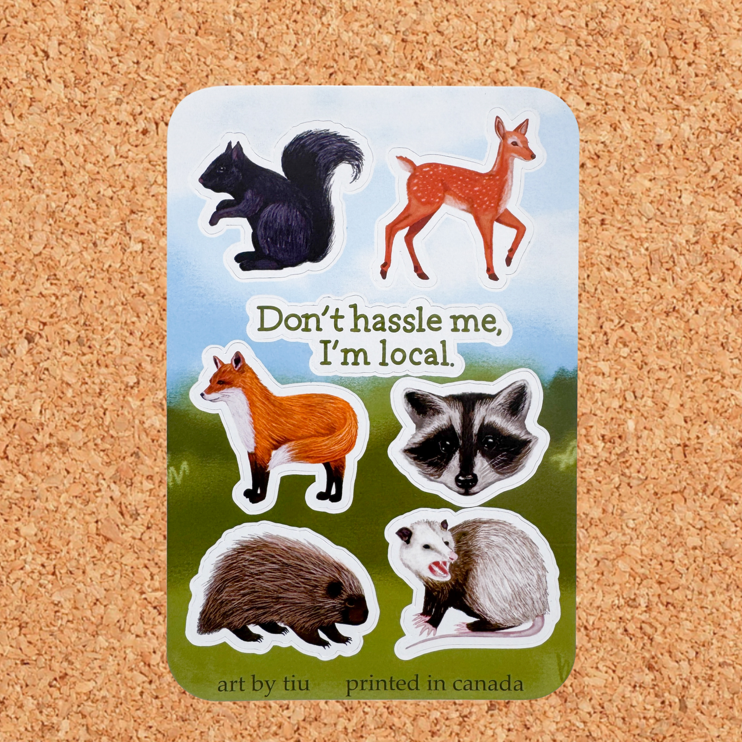 Local Wildlife 4x6 Vinyl Sticker Sheet