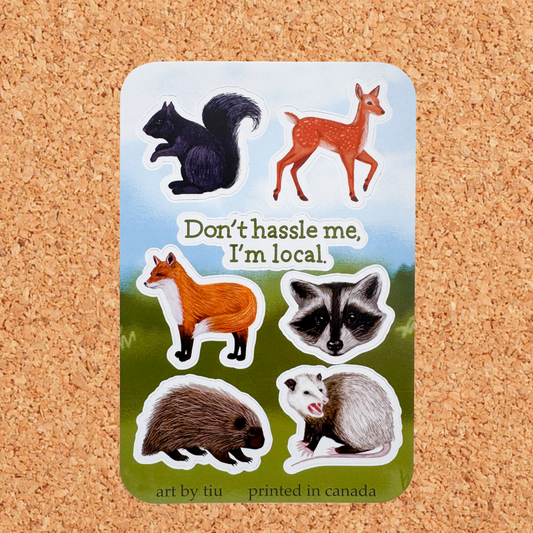Local Wildlife 4x6 Vinyl Sticker Sheet