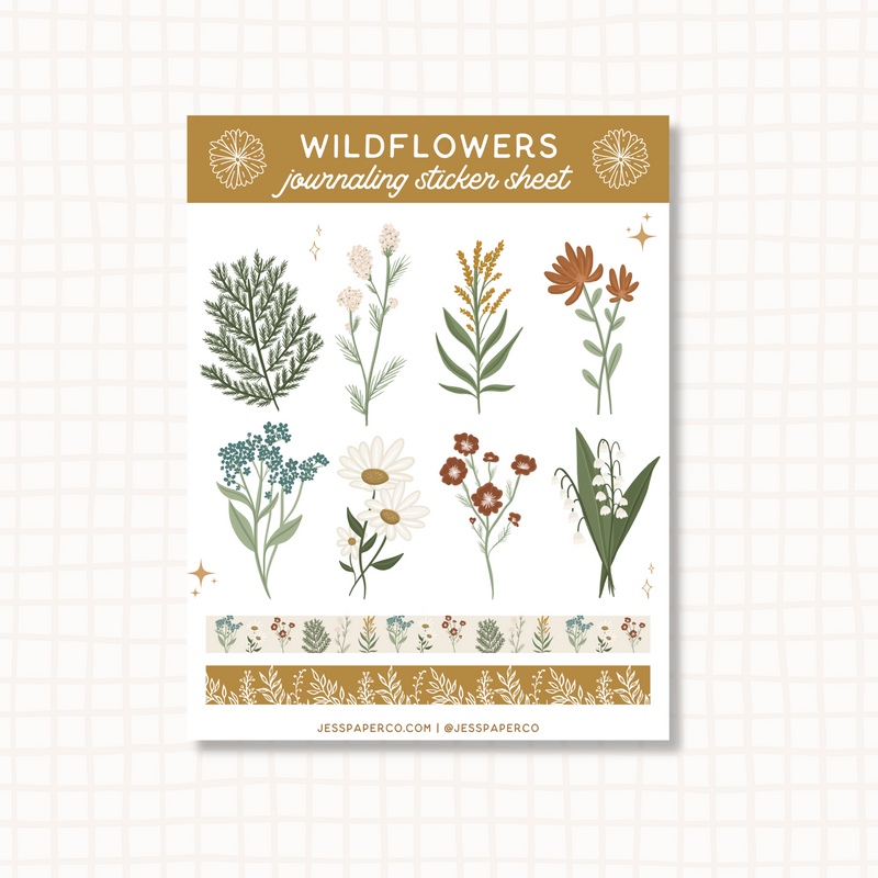 Wildflower Journaling Sticker Sheet