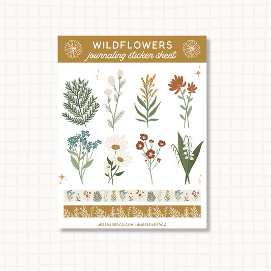 Wildflower Journaling Sticker Sheet