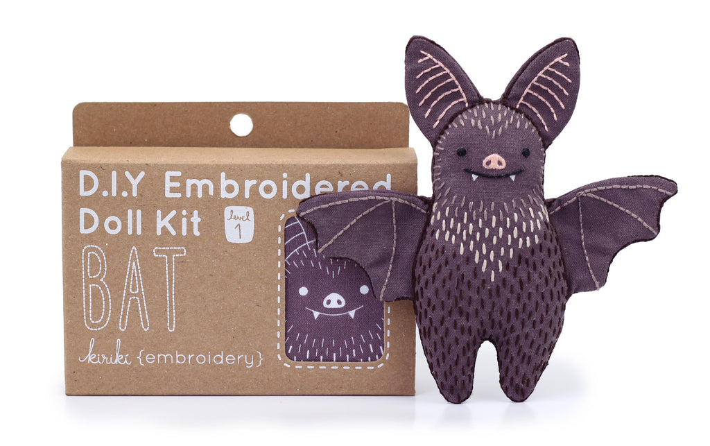 Embroidered Doll Kit - Bat