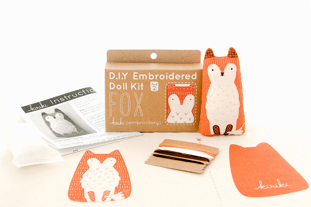 Embroidered Doll Kit - Fox Level 2