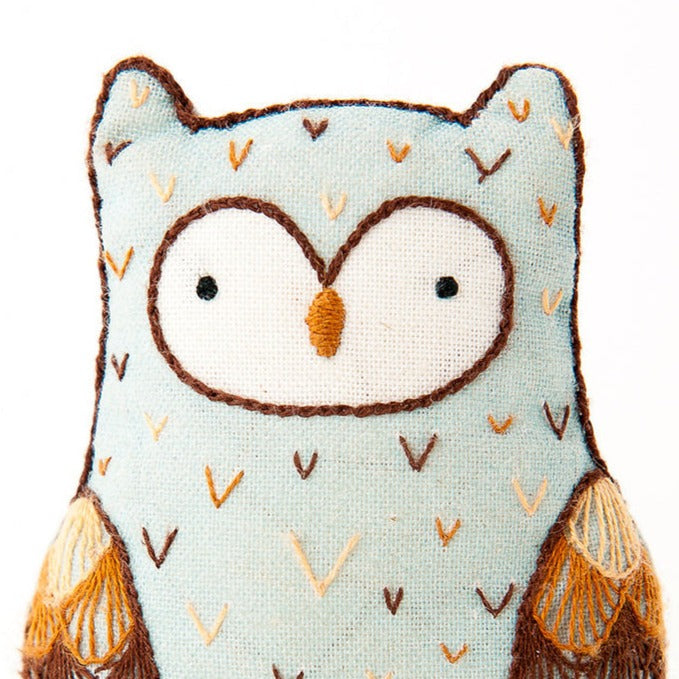 Embroidered Doll Kit - Horned Owl