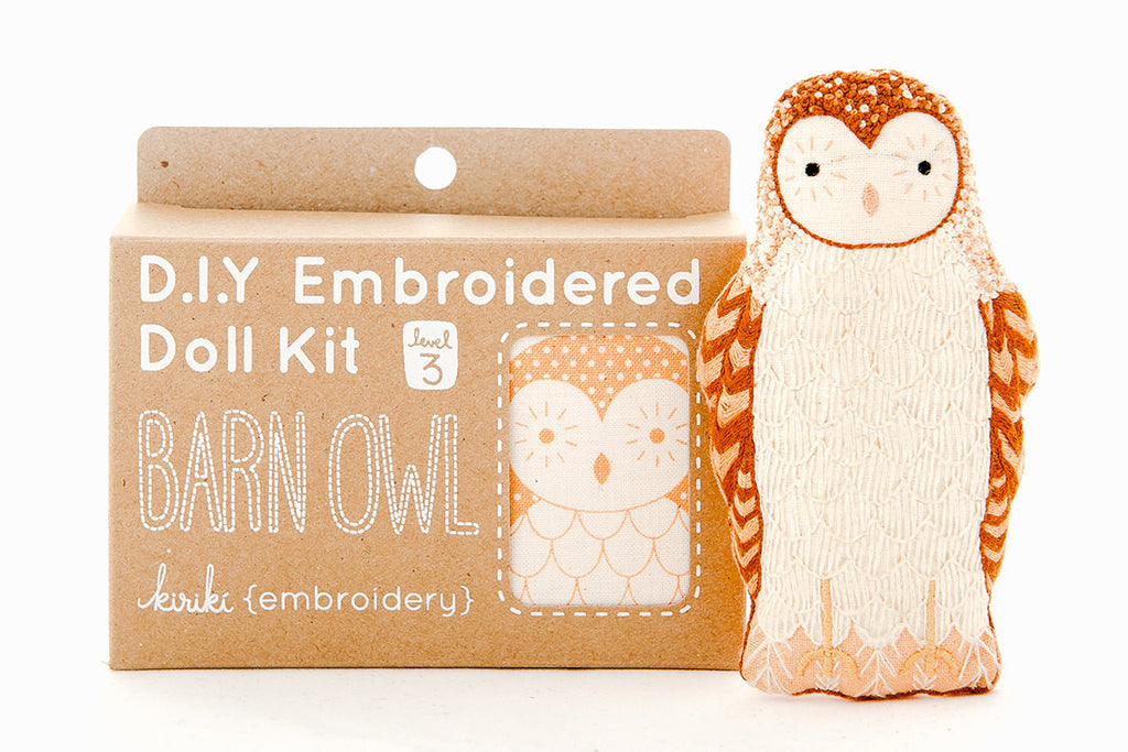 Embroidered Doll Kit - Barn Owl Level 3