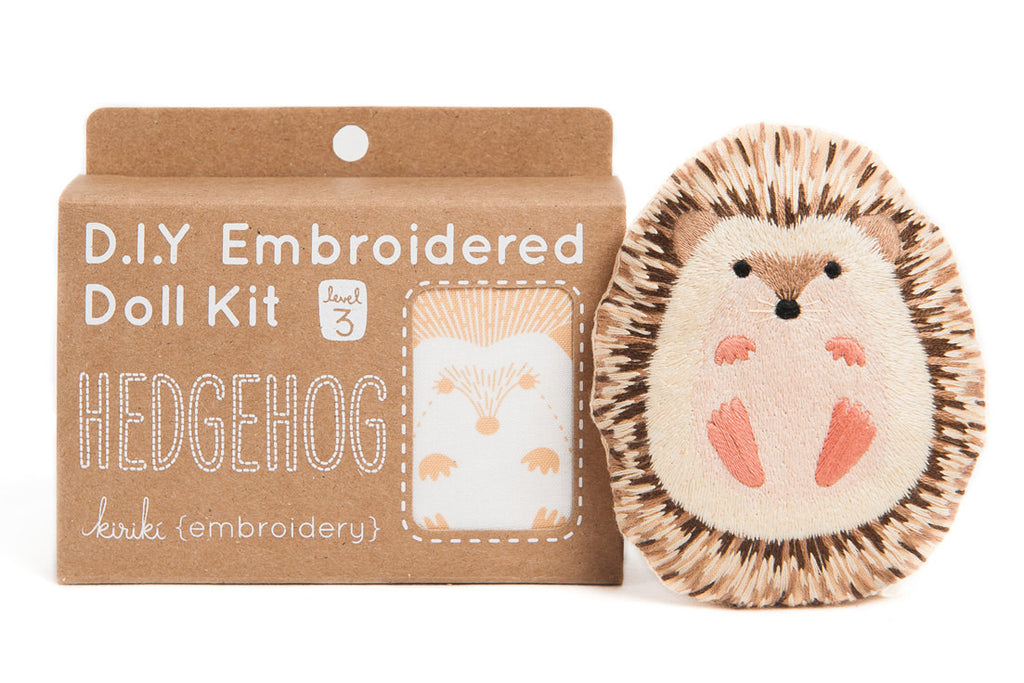 Embroidered Doll Kit - Hedgehog Level 3