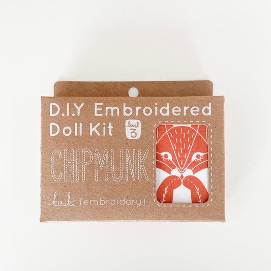 Embroidered Doll Kit - Chipmunk