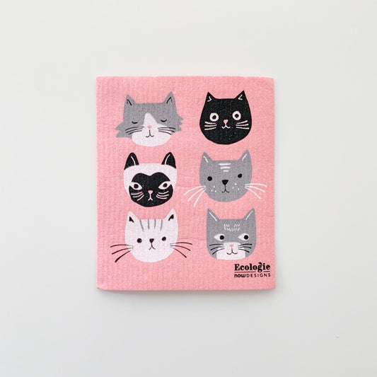 Cat's Meow Pink Sponge Cloth -  - Kinsfolk Shop