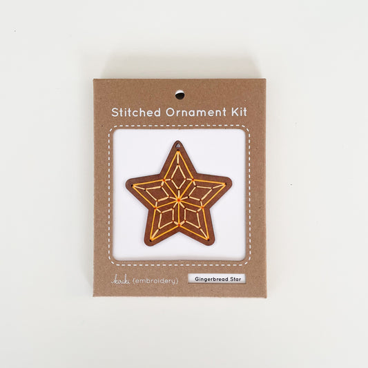 Gingerbread Star - DIY Stitched Ornament Kit